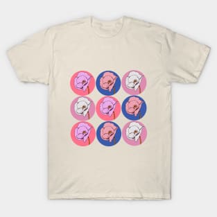 Poppy Pop Art Pattern in Pink & Purple T-Shirt